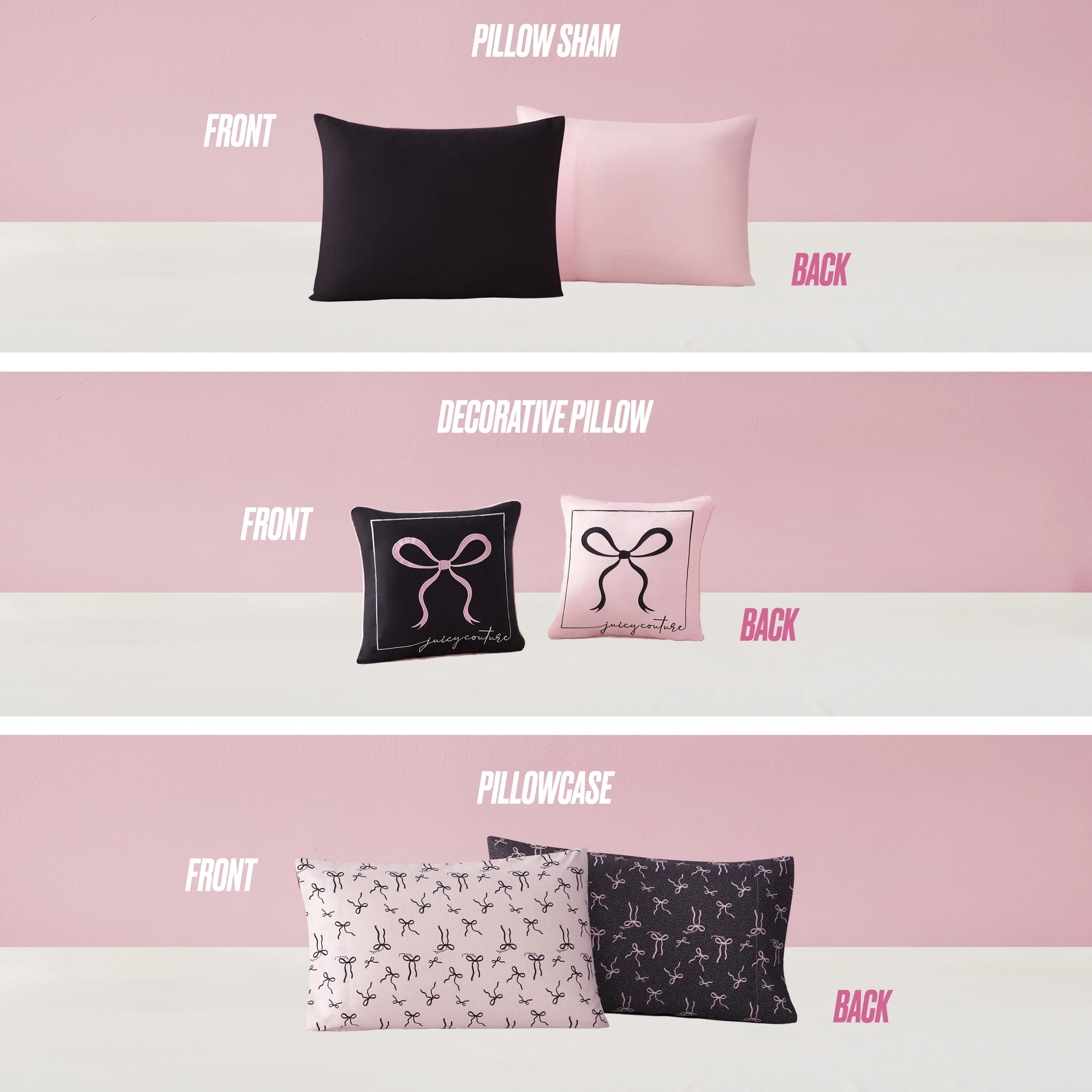 Bows Solid Reversible Bed in a Bag Bedding Set - Image 4