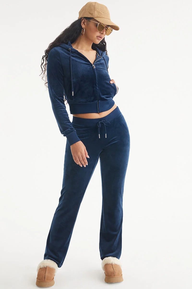 Aquarius Customizable Big Bling Velour Track Pants - Image 6