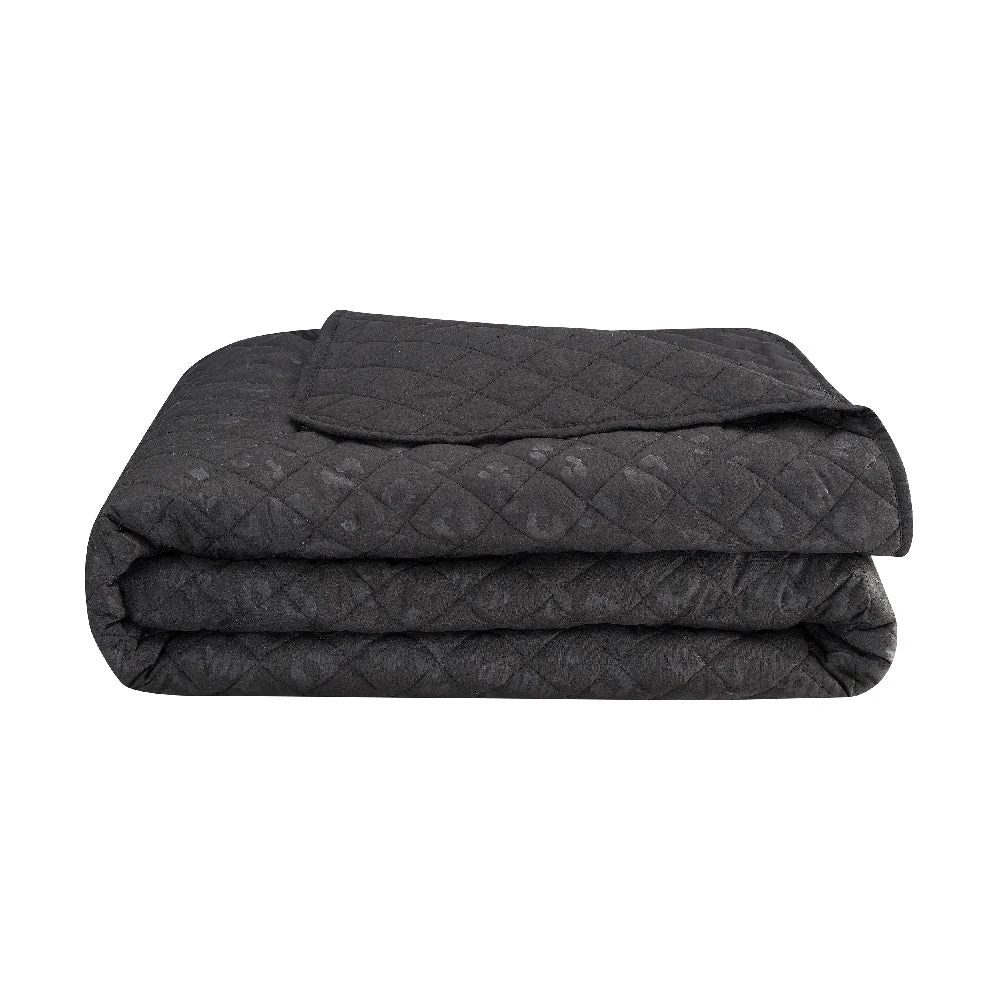 Black Leopard Embossed Quilt Set - Image 2