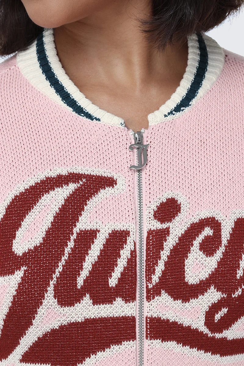 Contrast Knit Bomber Jacket - Image 3