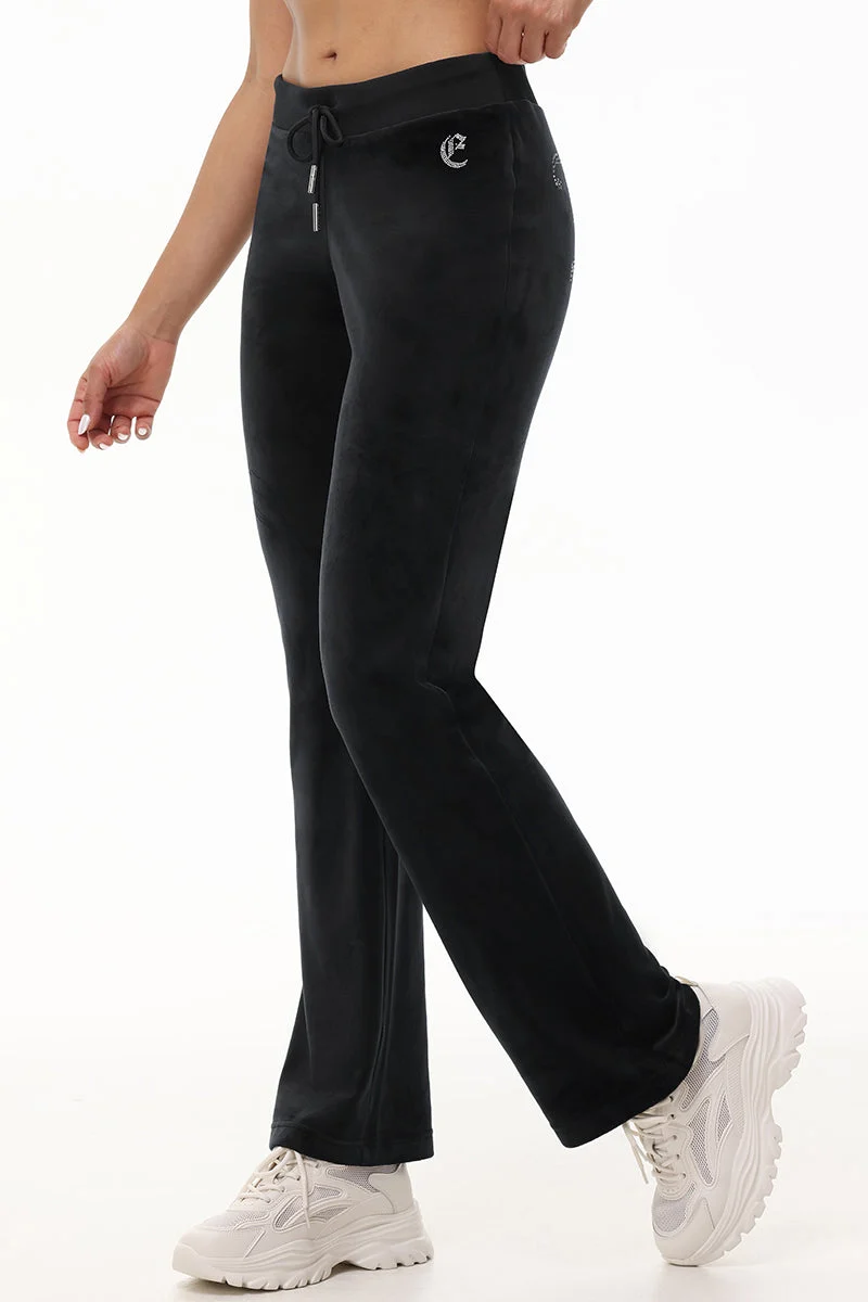 Custom Initial OG Big Bling Velour Track Pants - Image 7