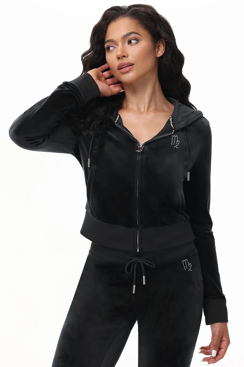 Custom Zodiac OG Big Bling Velour Hoodie - Image 14