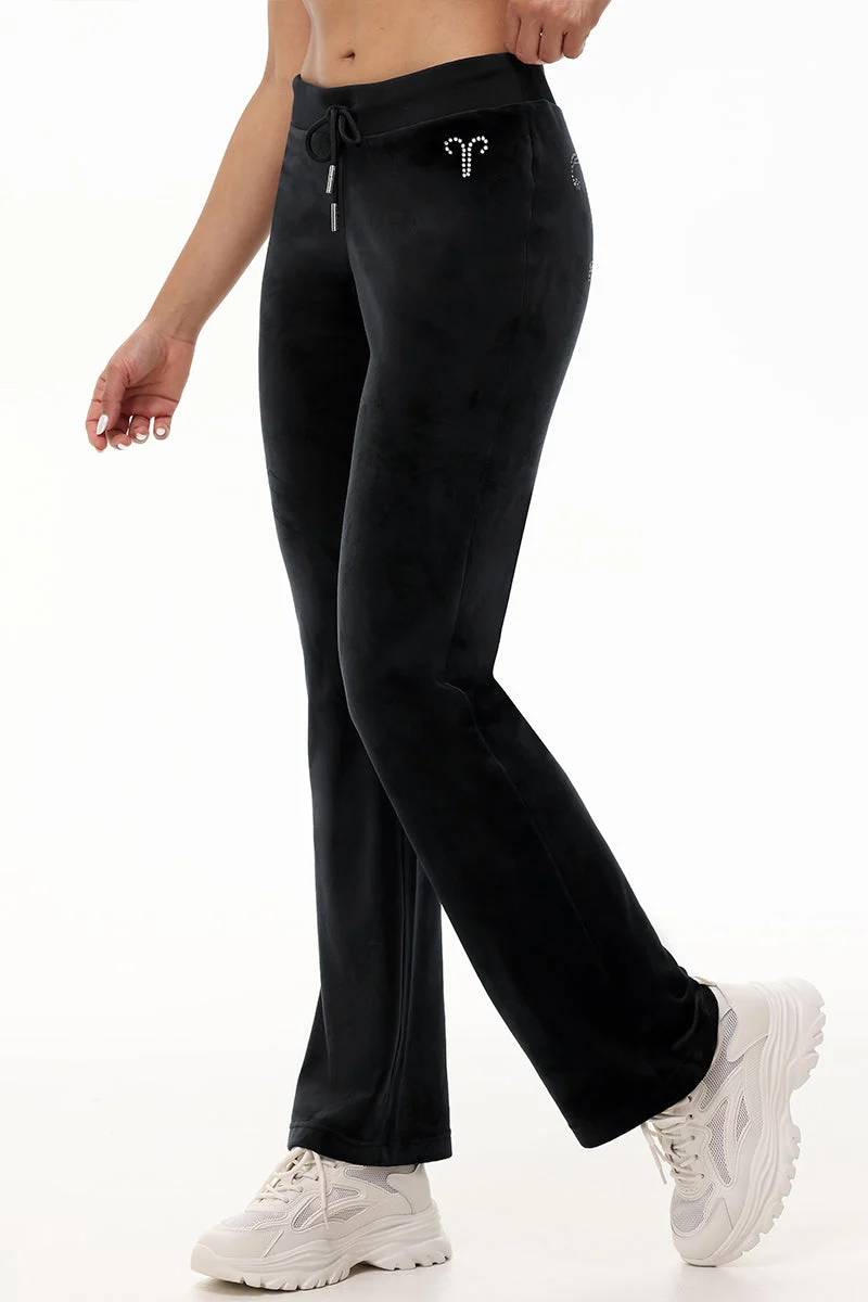 Custom Zodiac OG Big Bling Velour Track Pants - Image 4