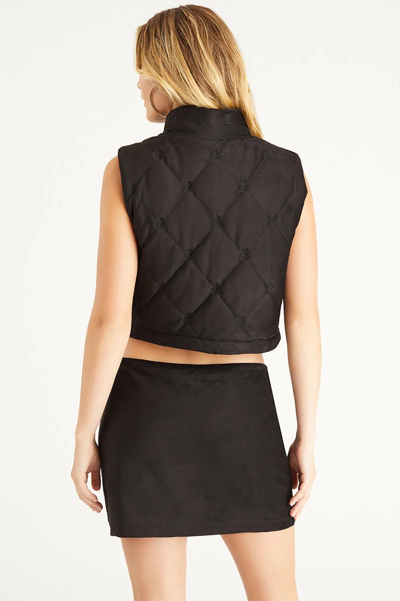 Faux Suede Monogram Vest - Image 3