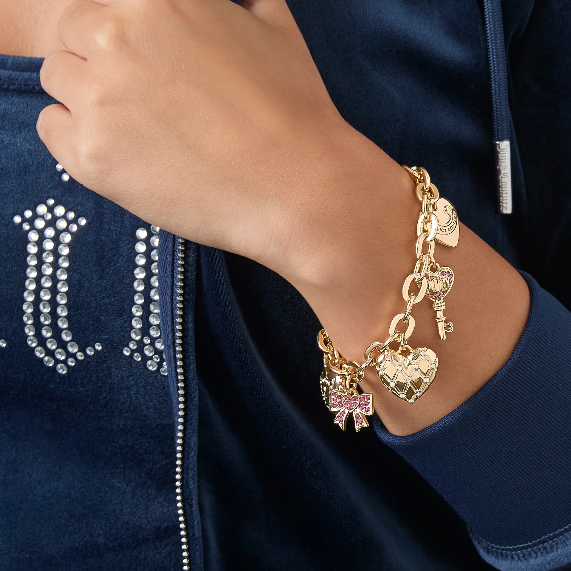 Heart & Key Charm Bracelet - Image 2