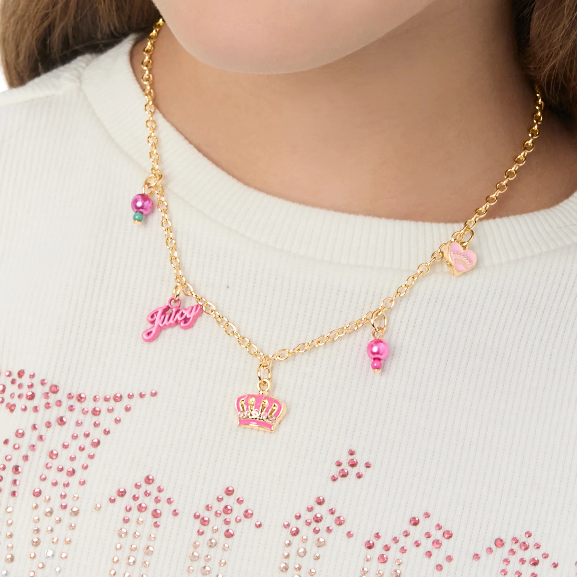 Kids Beaded Charm Necklace - Image 2