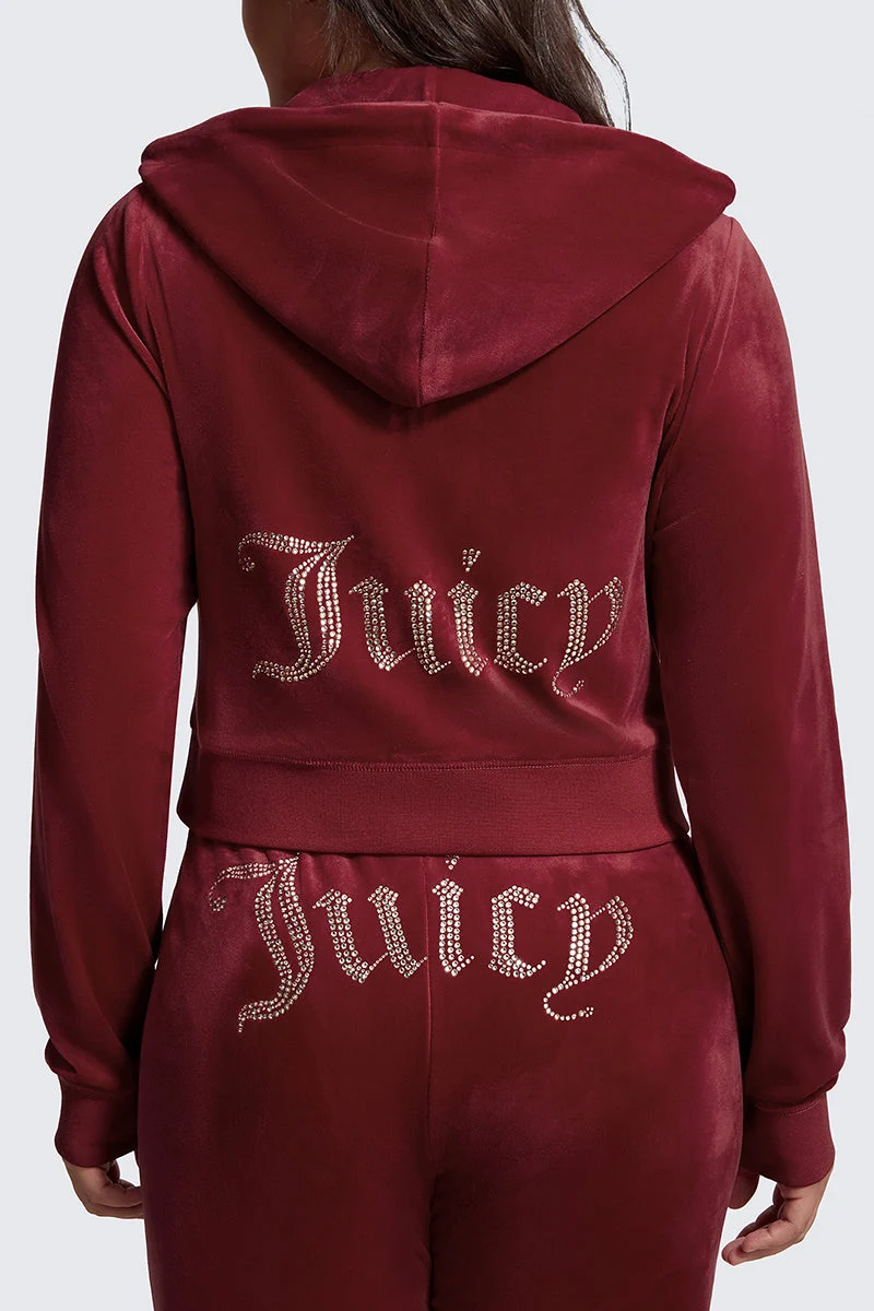 Plus-Size OG Big Bling Velour Hoodie - Image 3