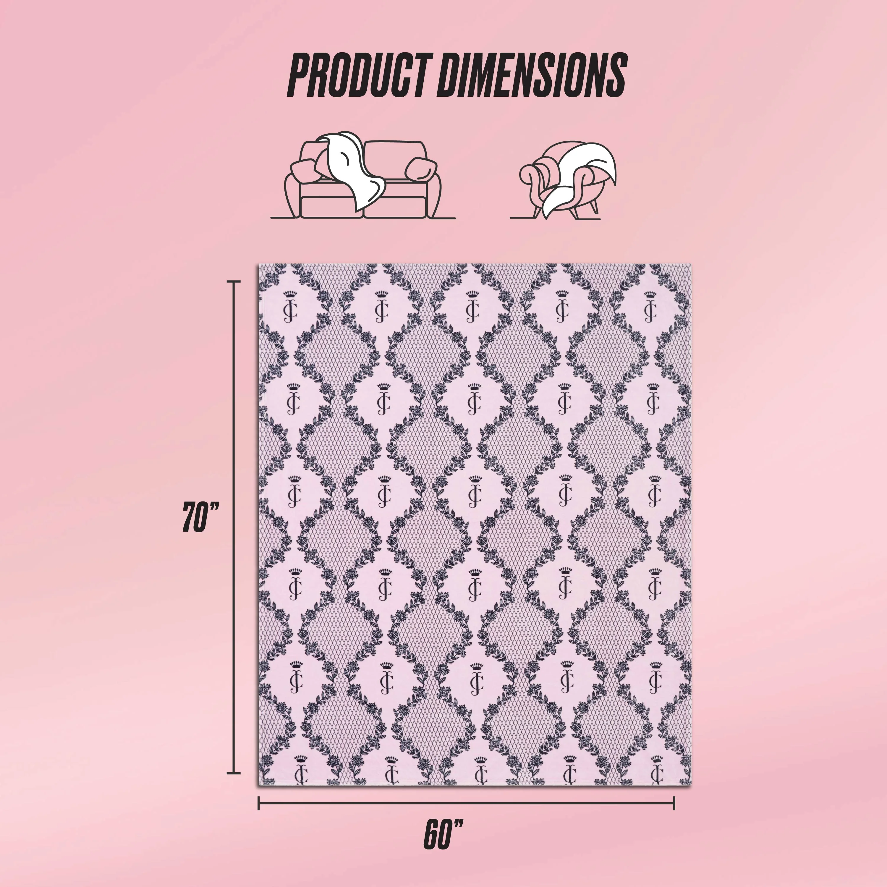 Plush Oversized Throw Blanket, 60" x 70" - Image 2