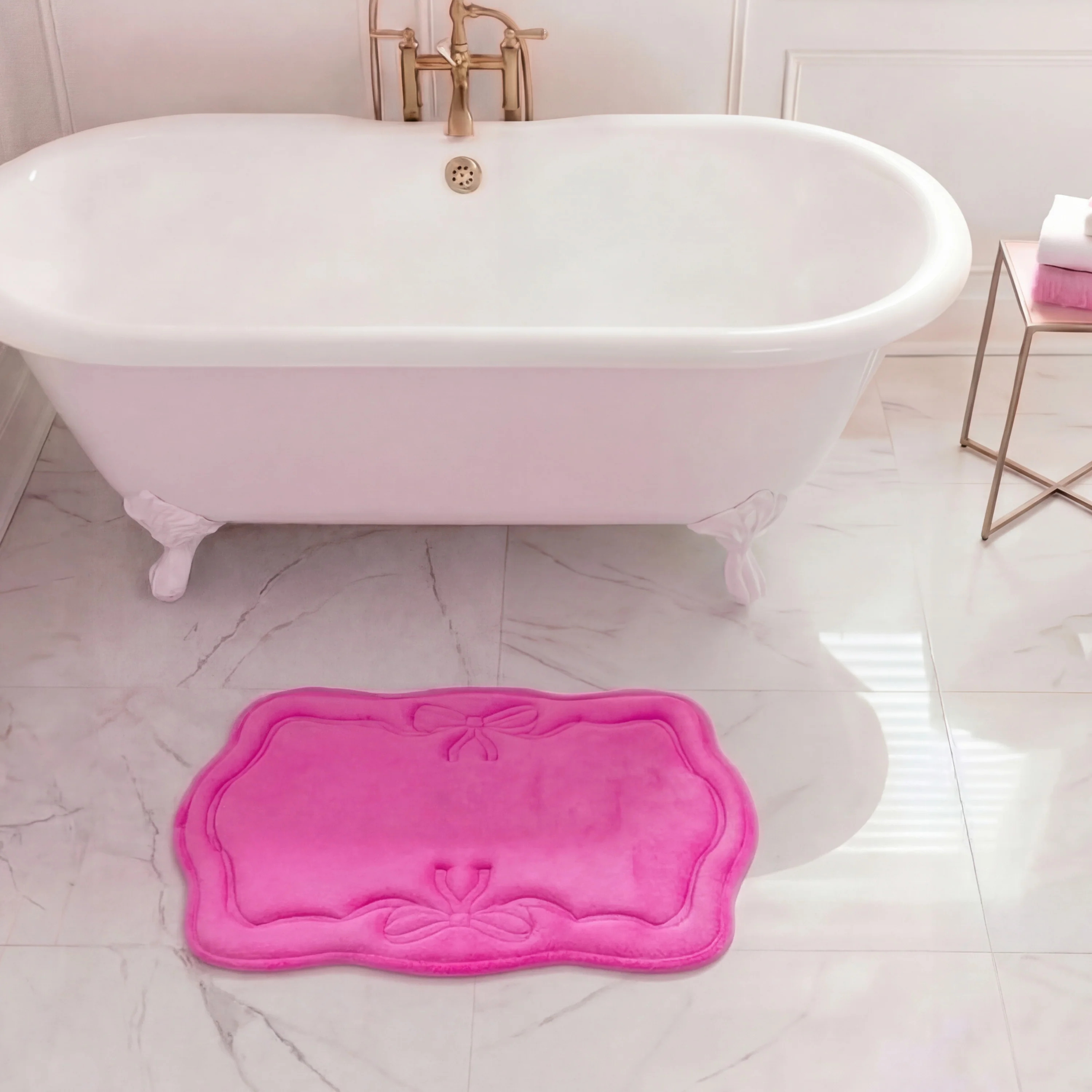 Quilted Memory Foam Bath Mat, 17" x 24"