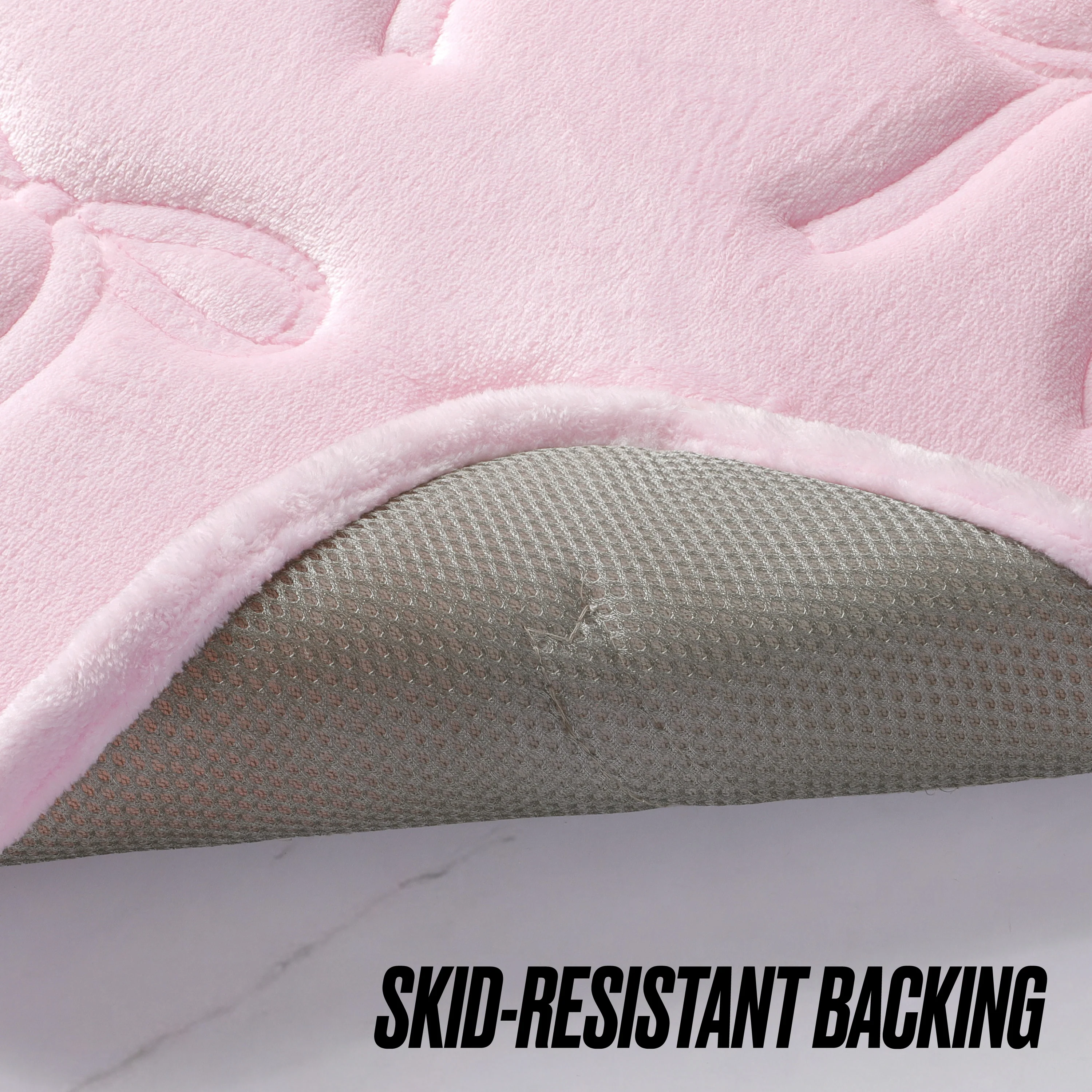 Quilted Memory Foam Bath Mat 2-Piece Set - Image 5