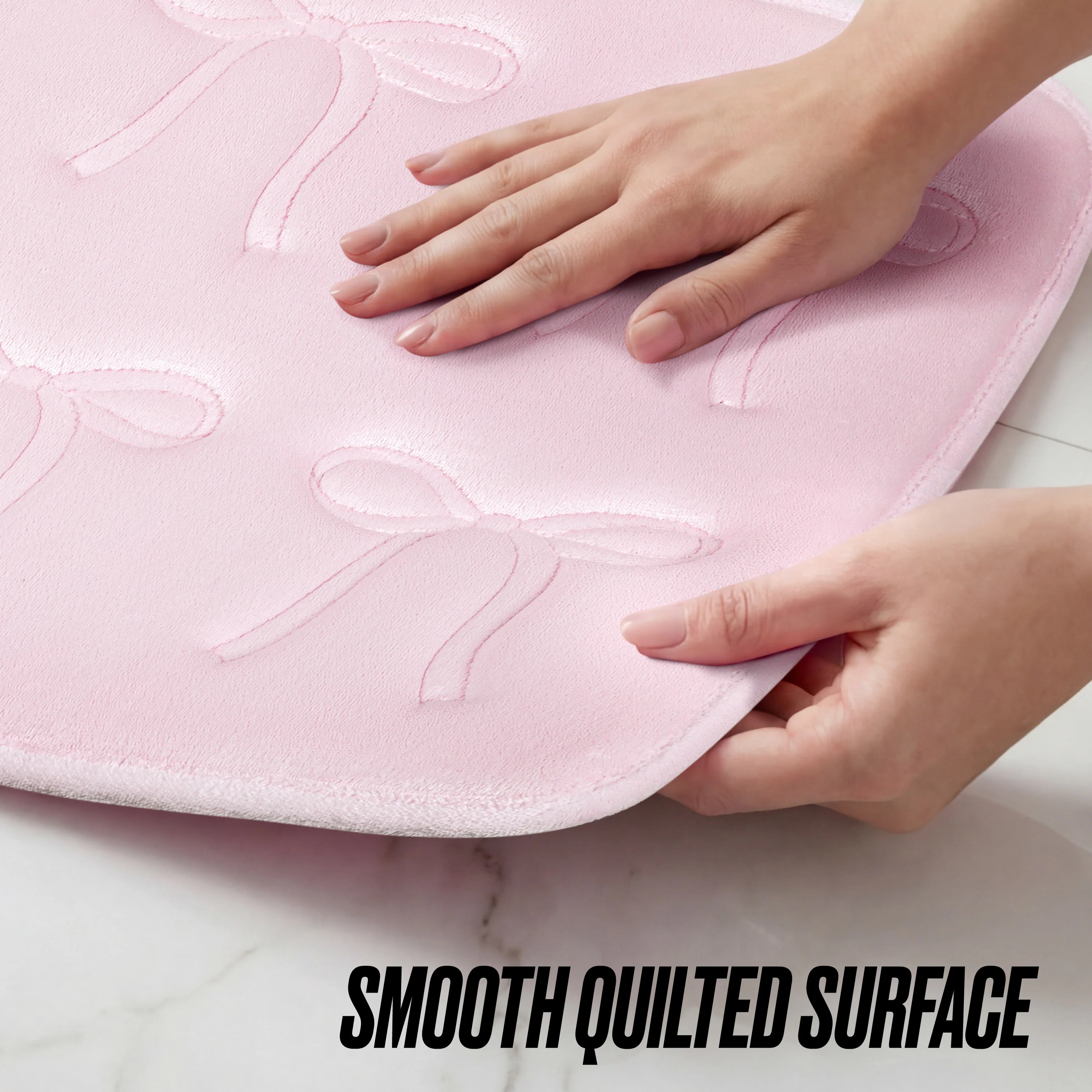 Quilted Memory Foam Bath Mat 2-Piece Set - Image 6