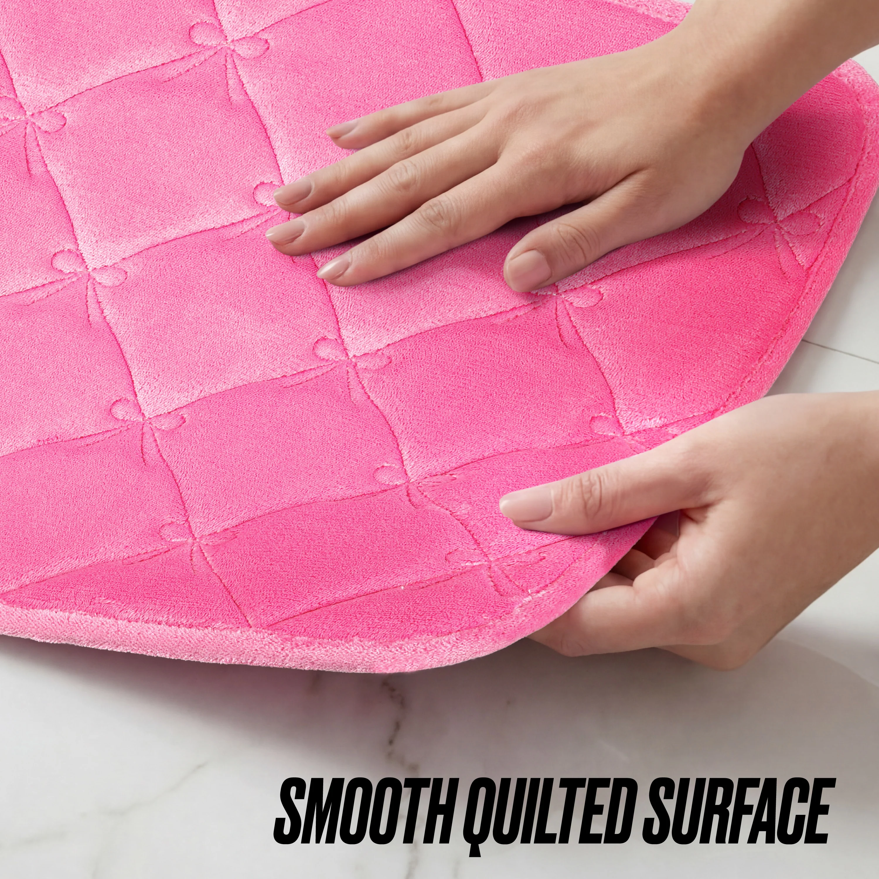 Quilted Memory Foam Bath Mat 2-Piece Set - Image 6