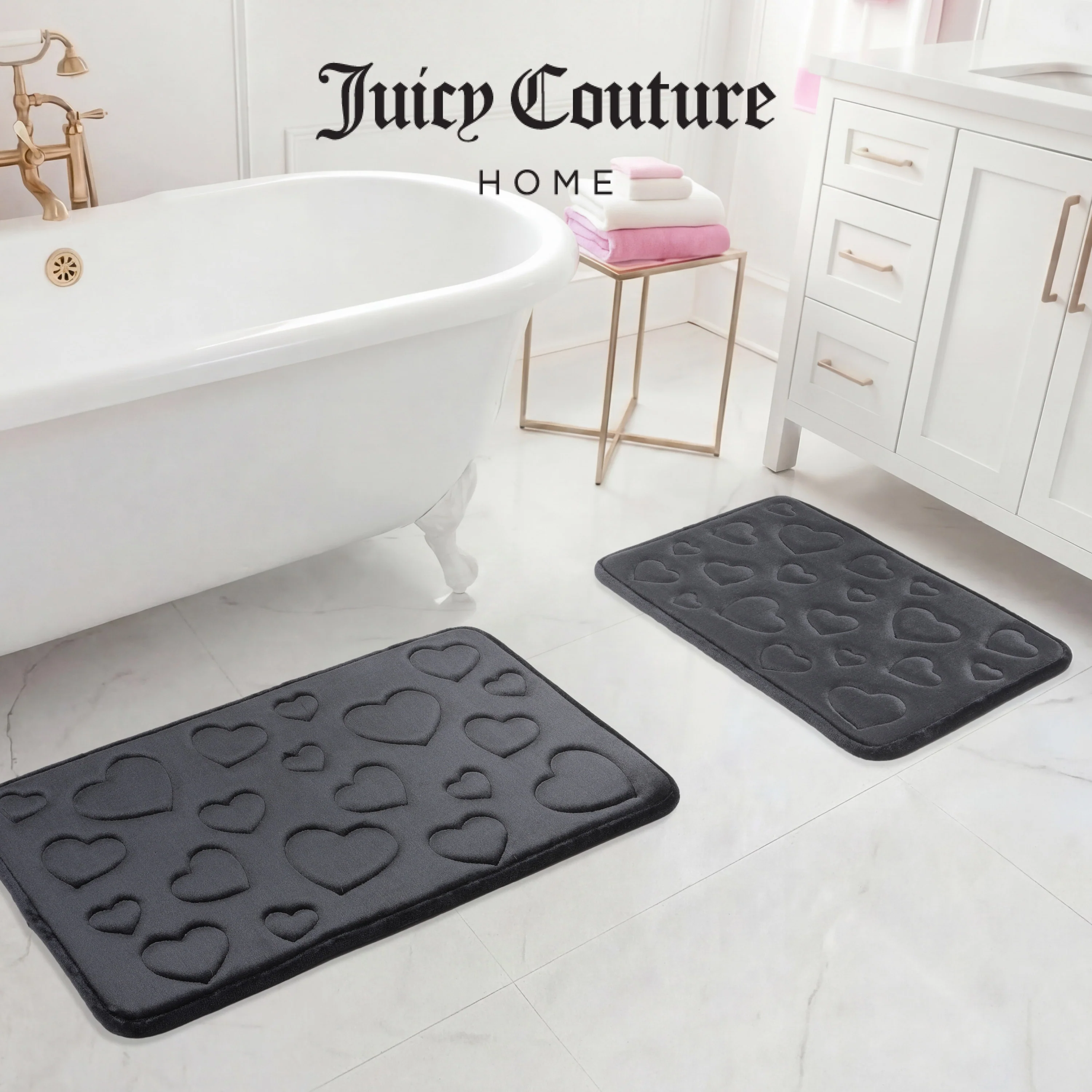 Quilted Memory Foam Bath Mat 2-Piece Set - Image 3