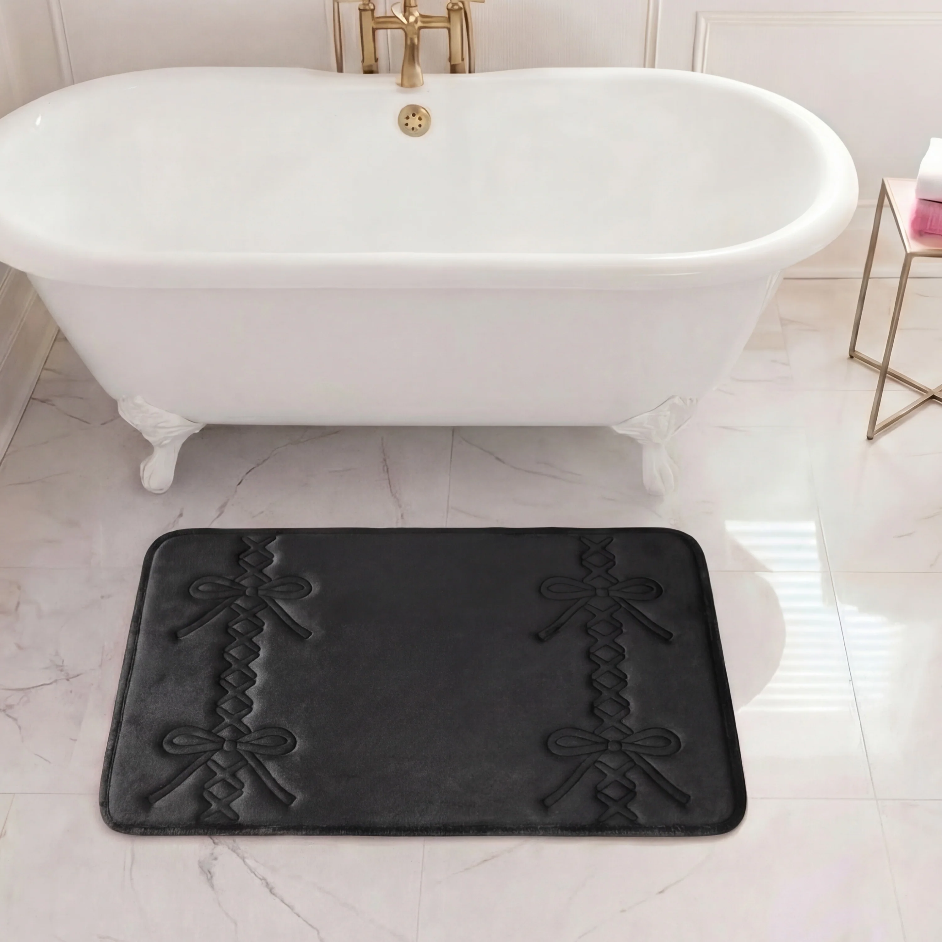 Quilted Memory Foam Bath Mat, 20" x 32"