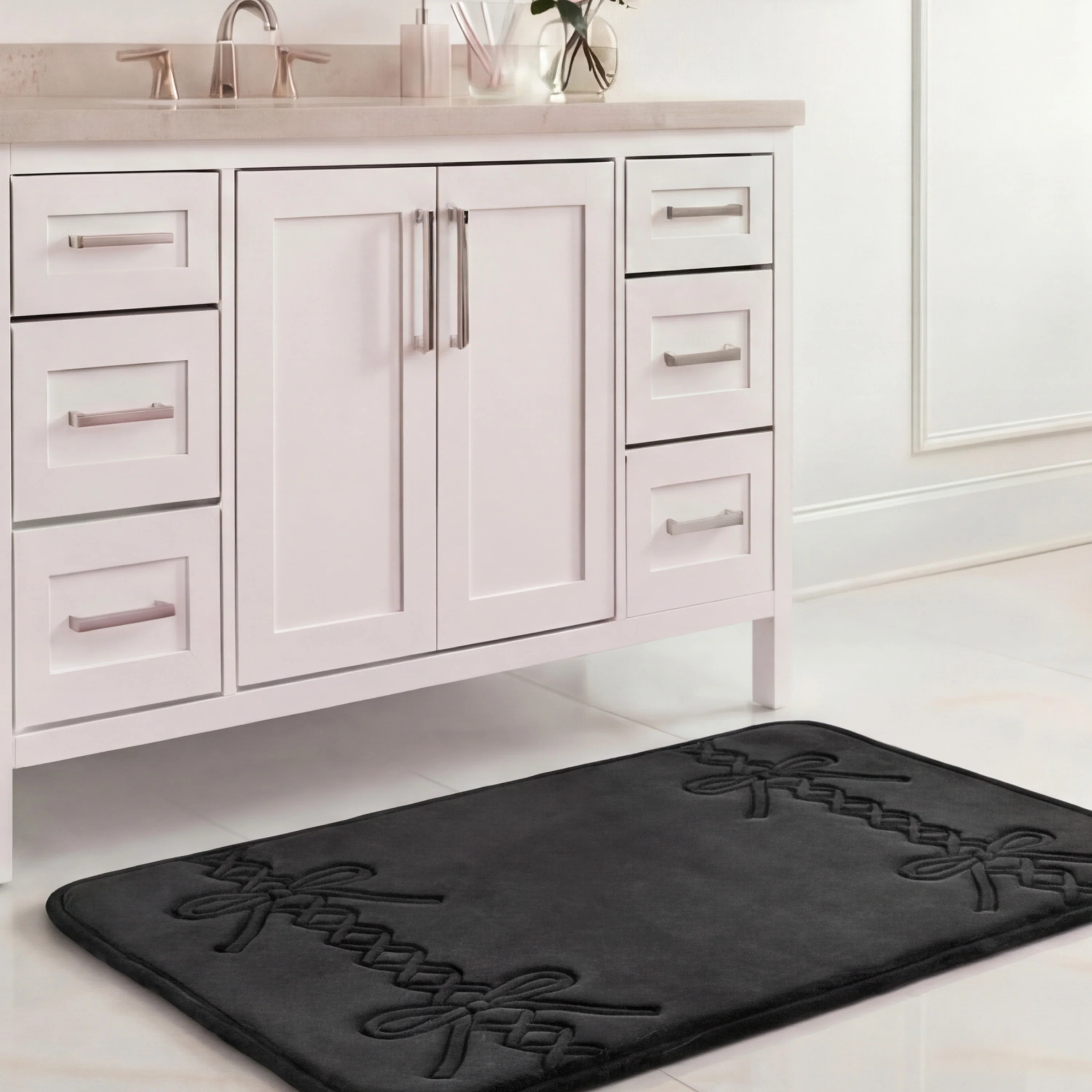 Quilted Memory Foam Bath Mat, 20" x 32" - Image 2