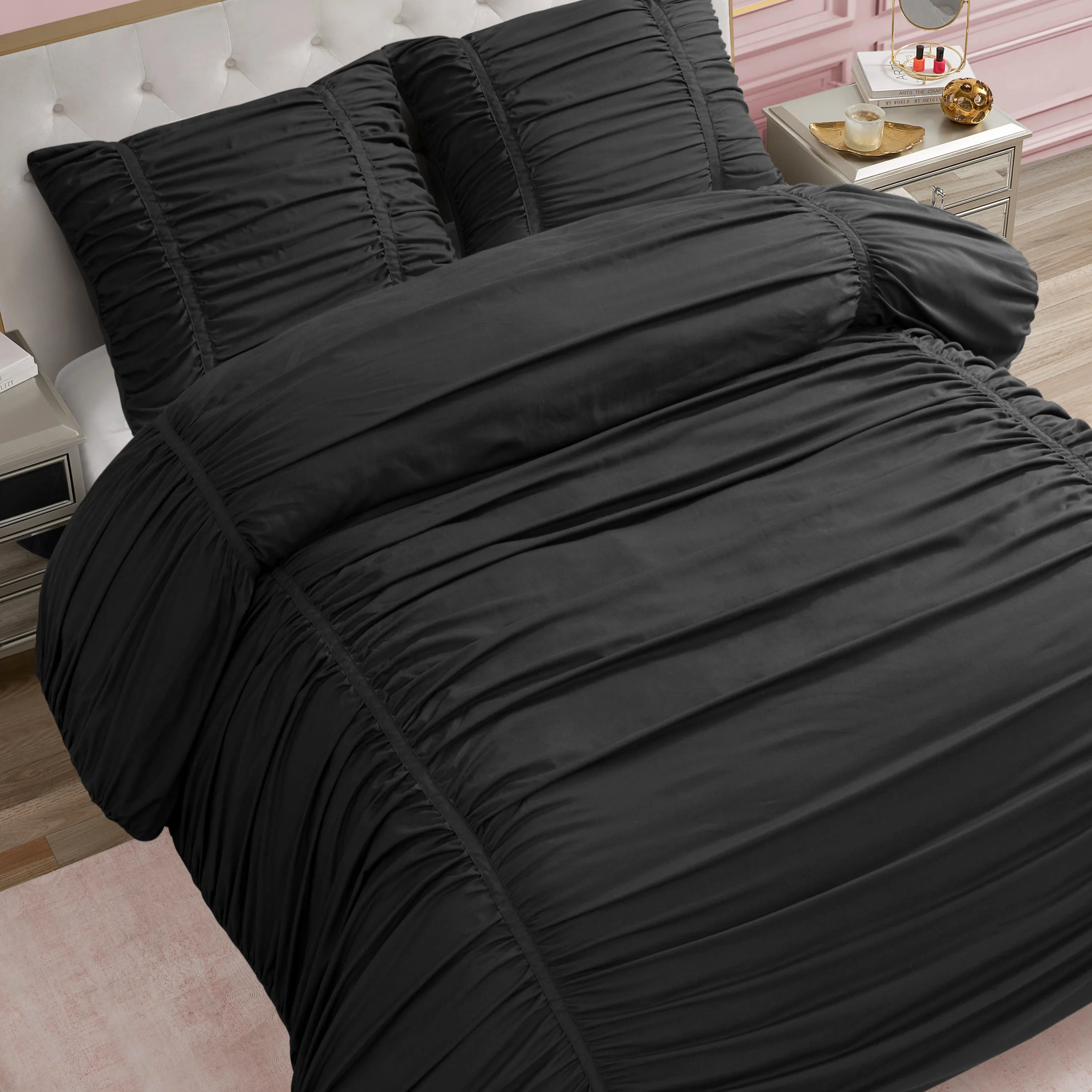 Ribbon Ruched Comforter Set - Image 2