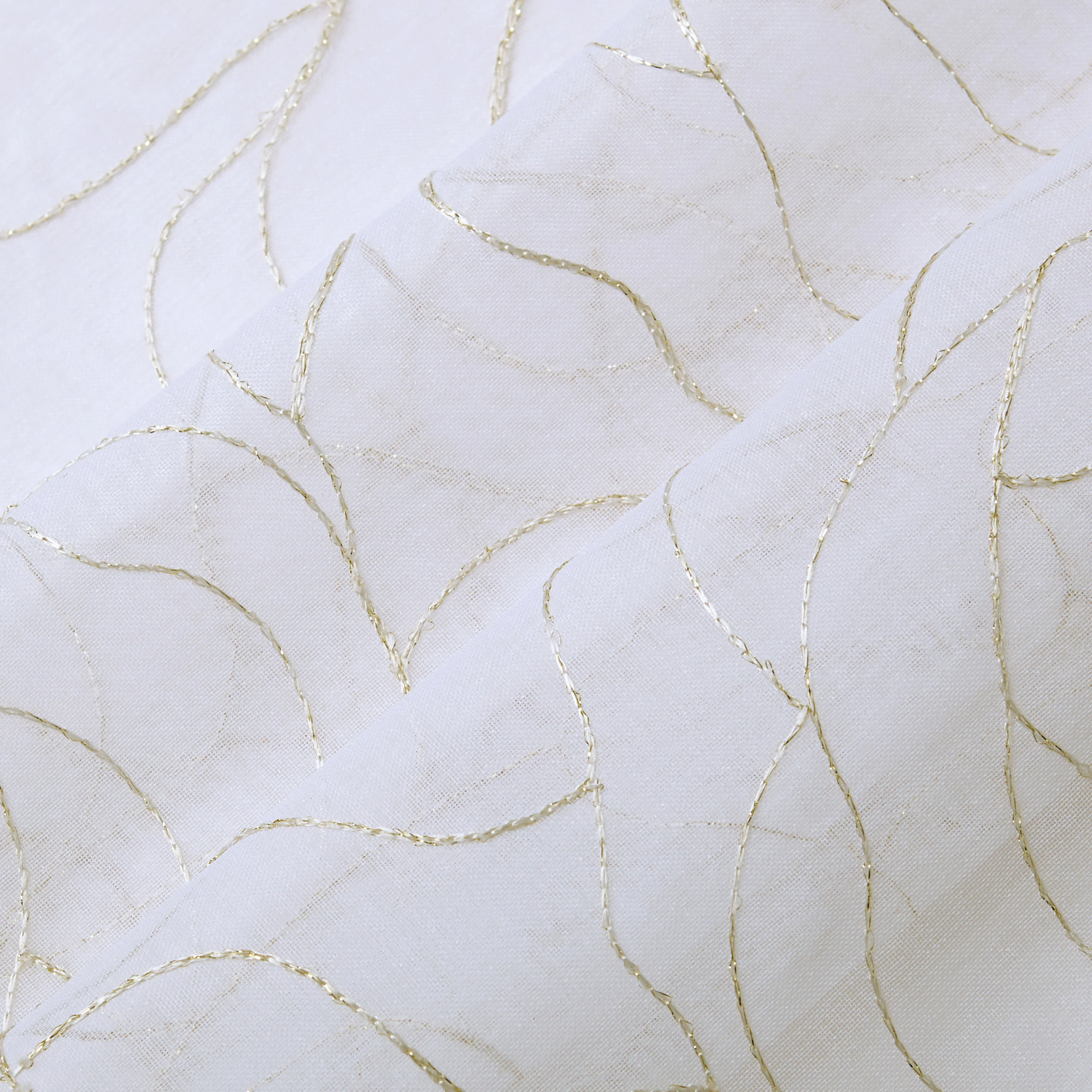 Rose Swirl Sheer Window Curtains - Image 7