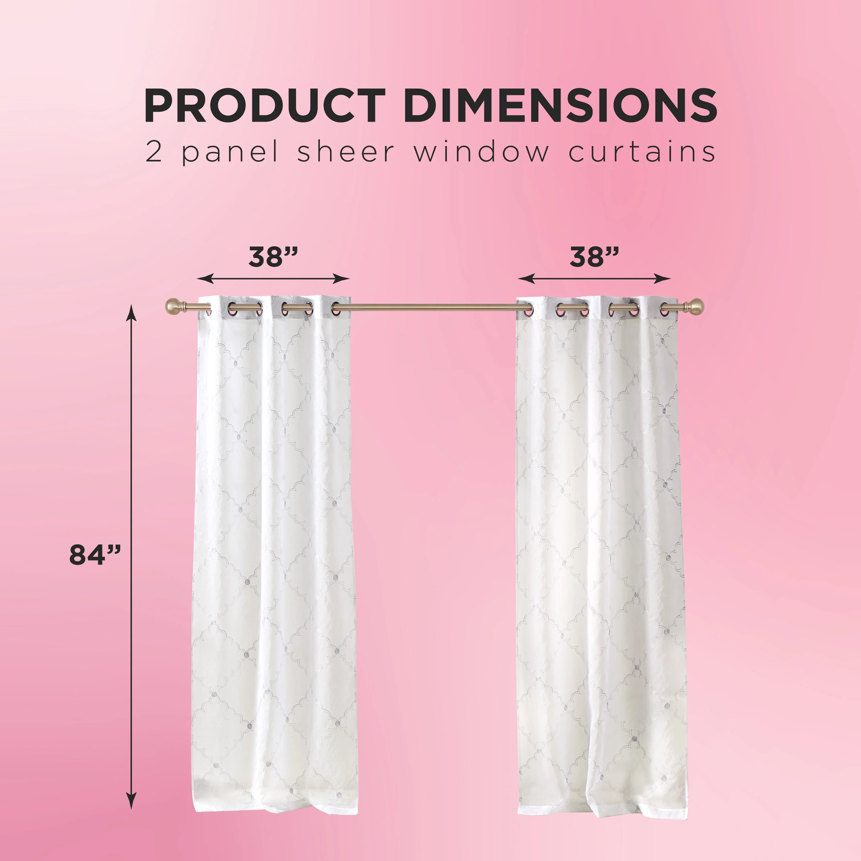 Scallop Diamond Sheer Window Curtain - Image 5