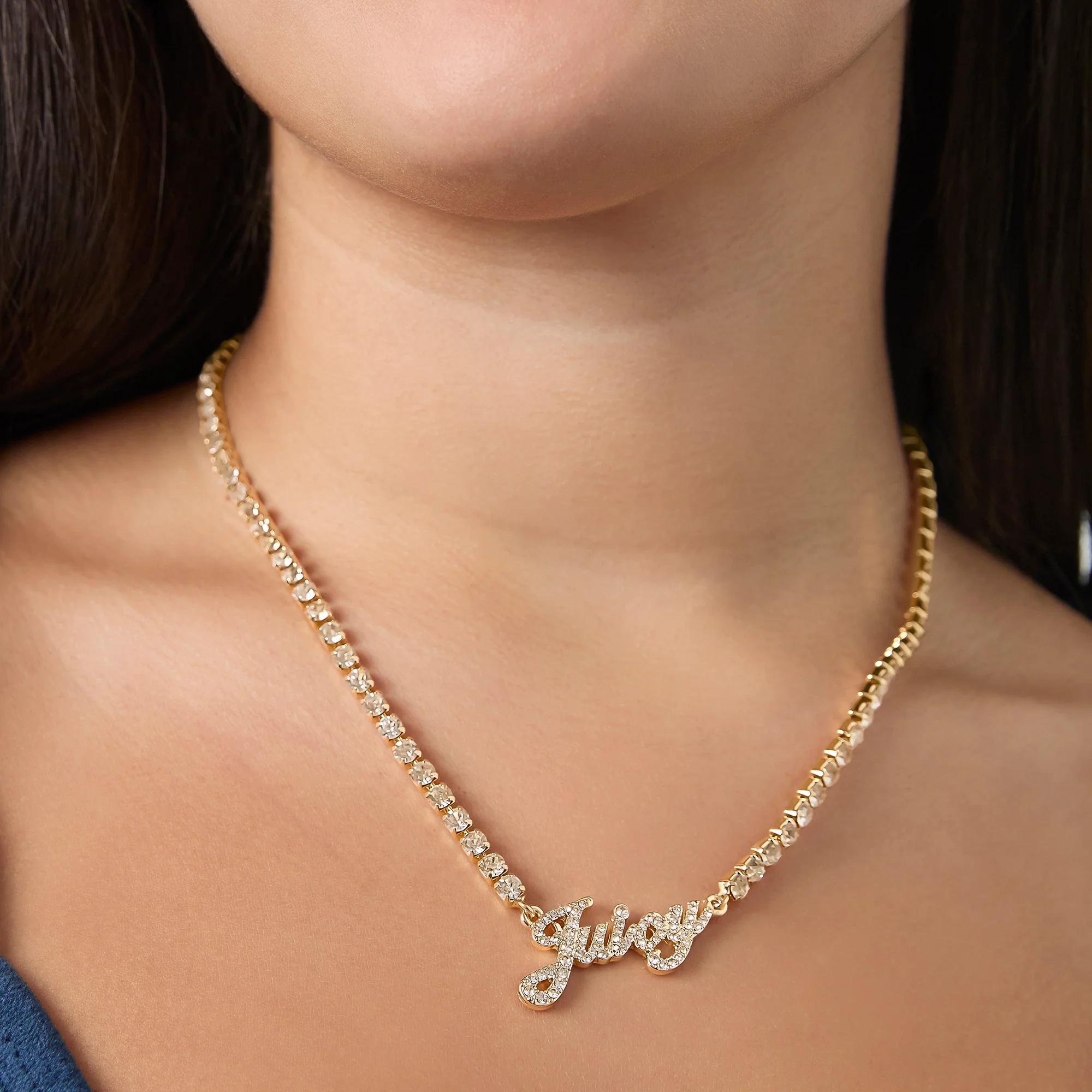 Script Logo Chain Necklace - Image 2