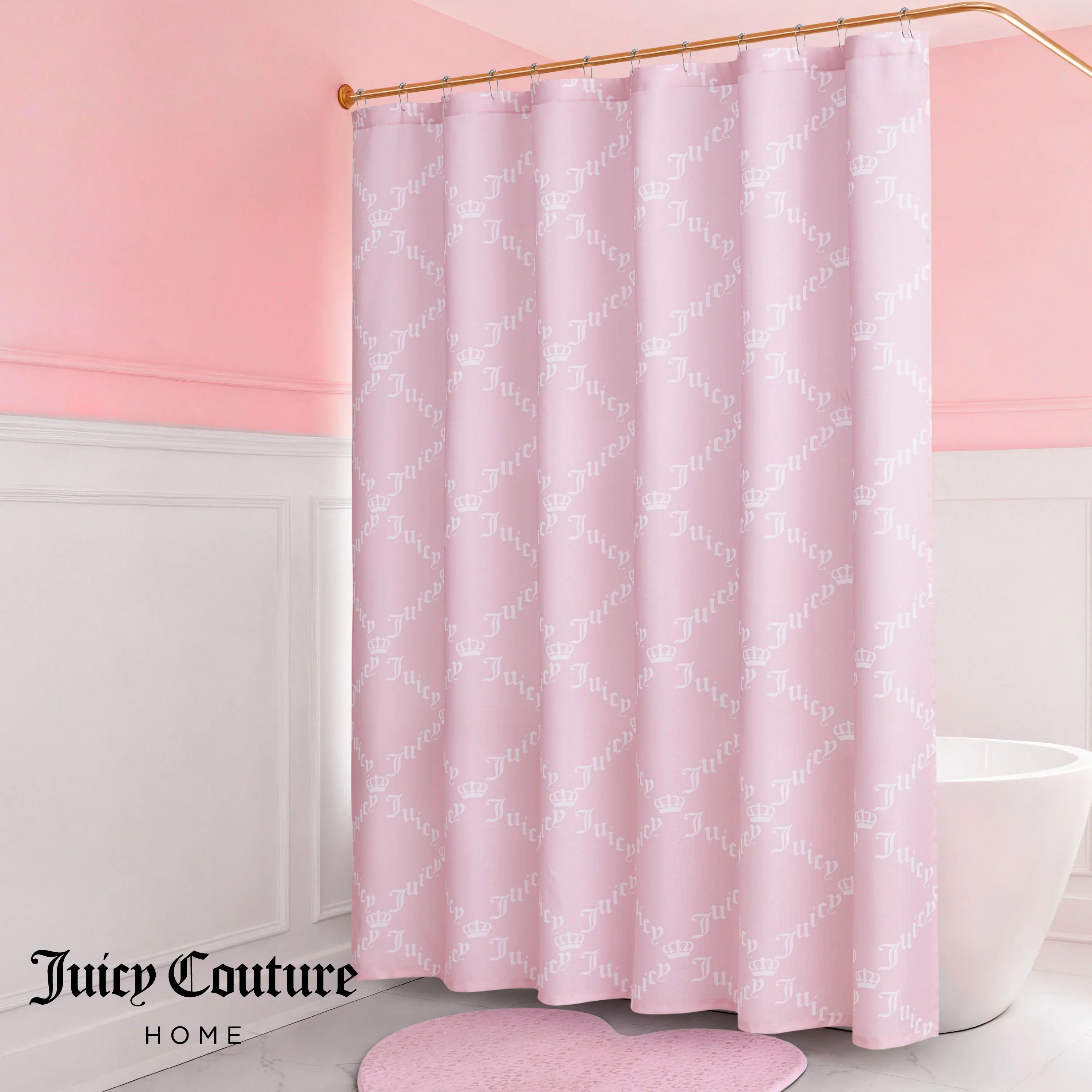 Shower Curtain and Hooks Set - Image 3