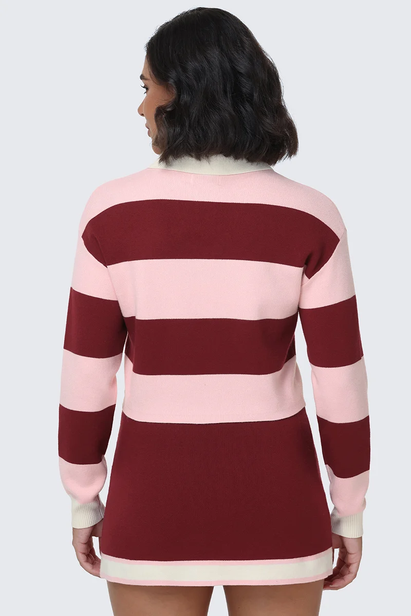 Small Bling Knit Cropped Polo - Image 2