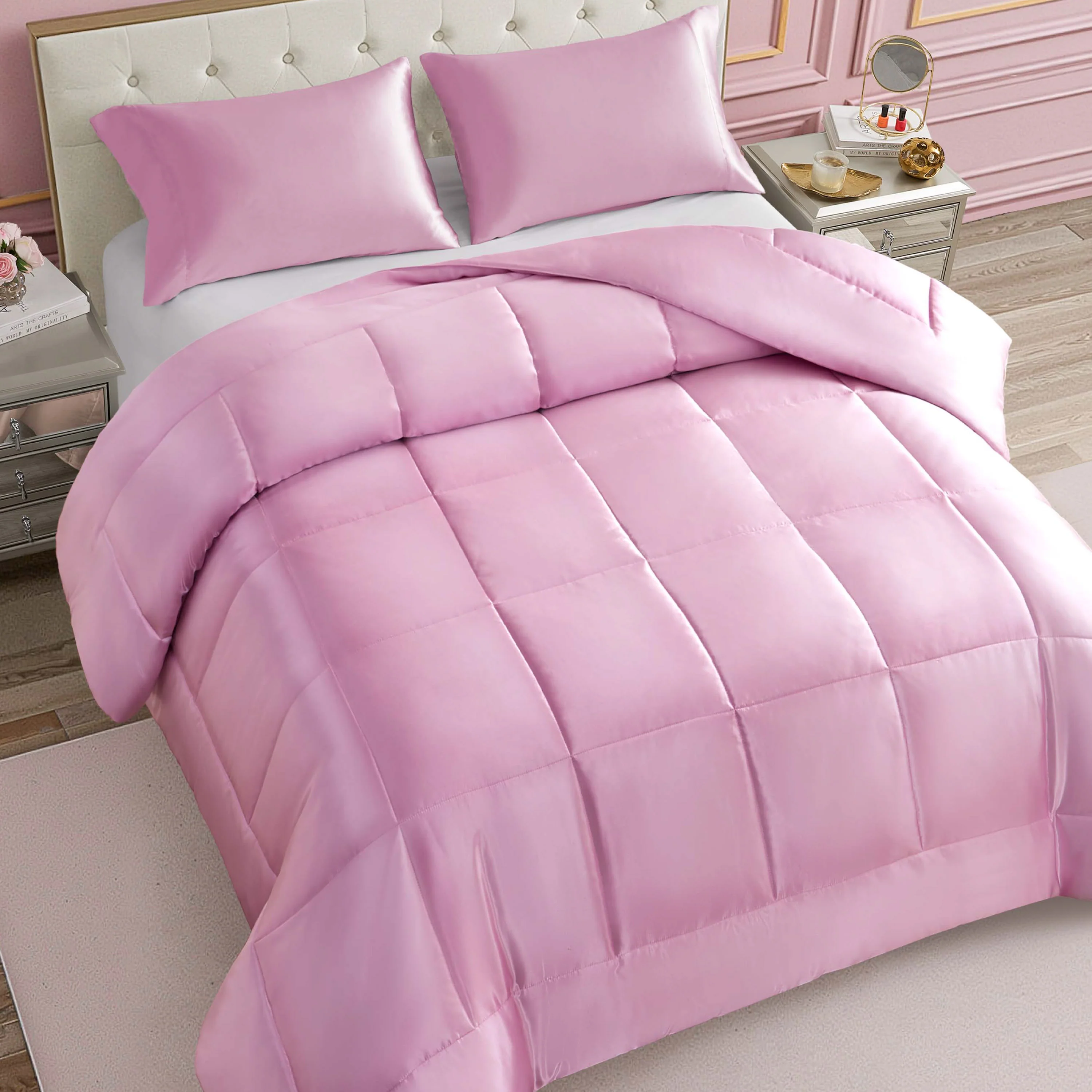Solid Satin Down Alternative Comforter - Image 3