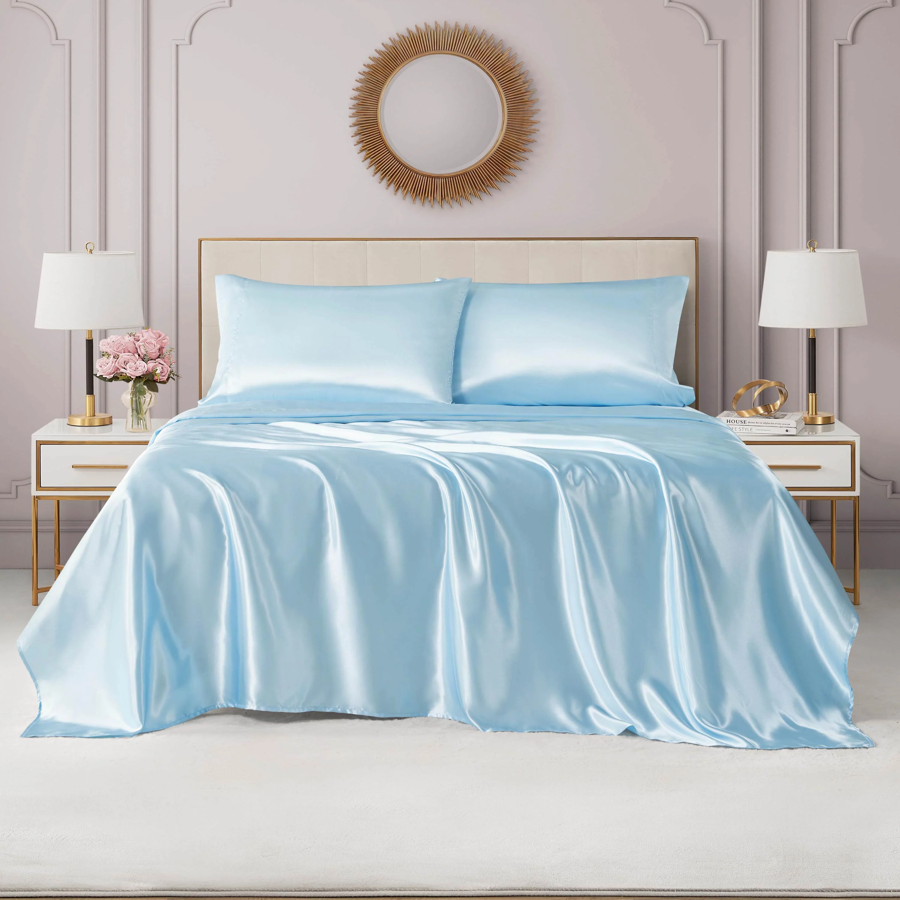 Solid Satin Sheet Set - Image 2