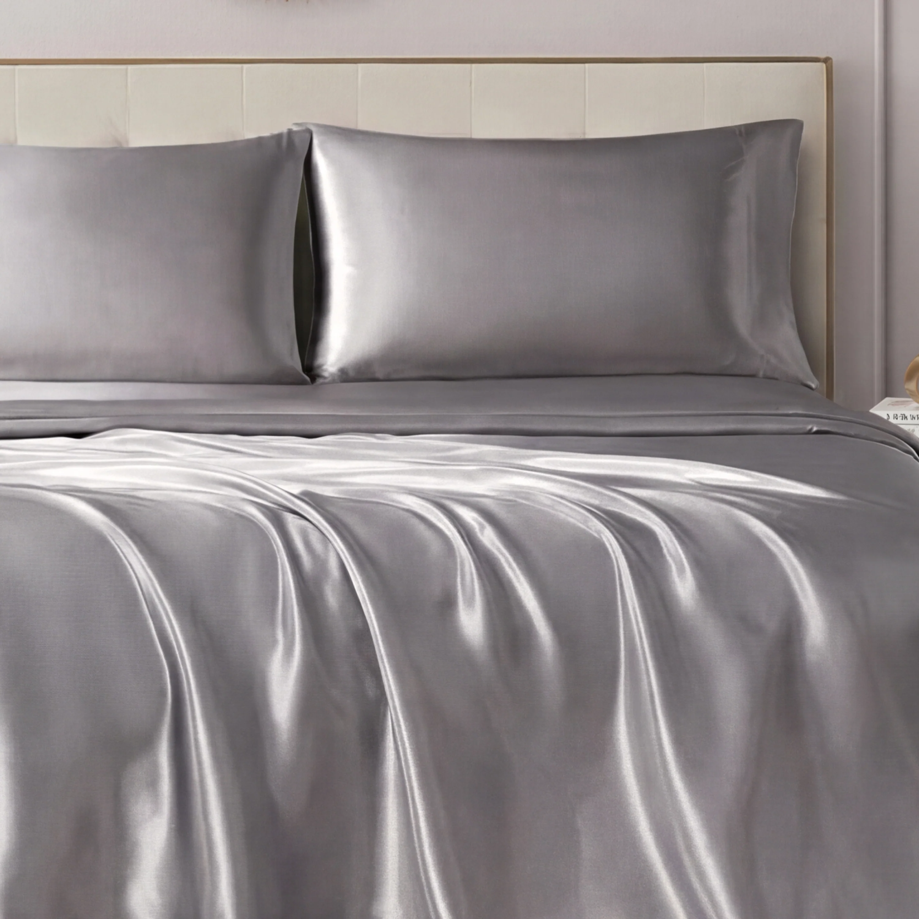 Solid Satin Sheet Set - Image 4