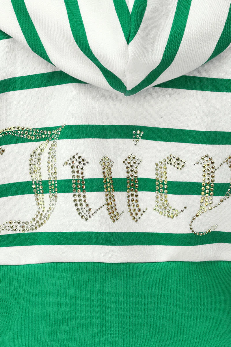 Stripe Bling Terry Hoodie - Image 4
