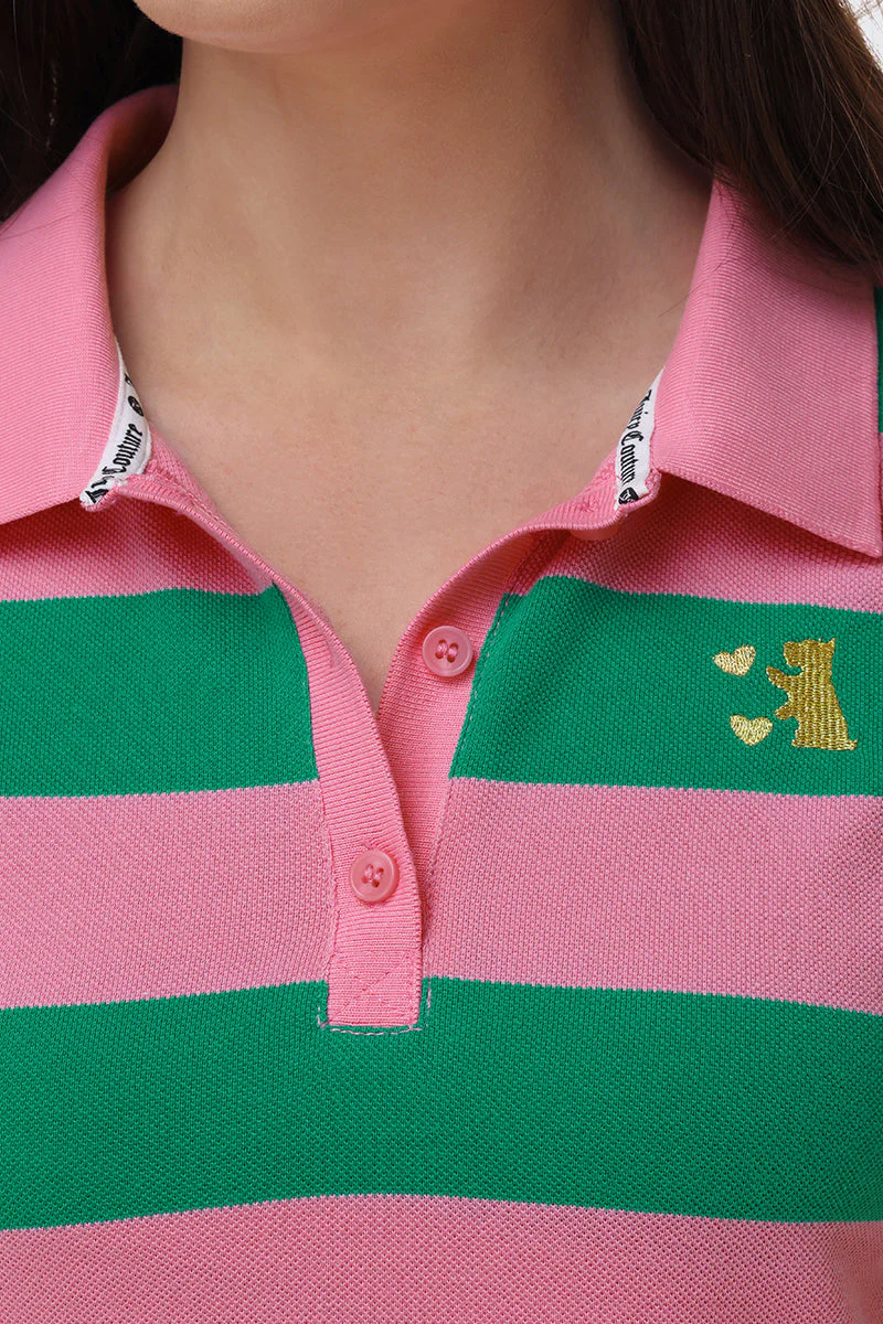 Stripe Embroidered Baby Polo - Image 4