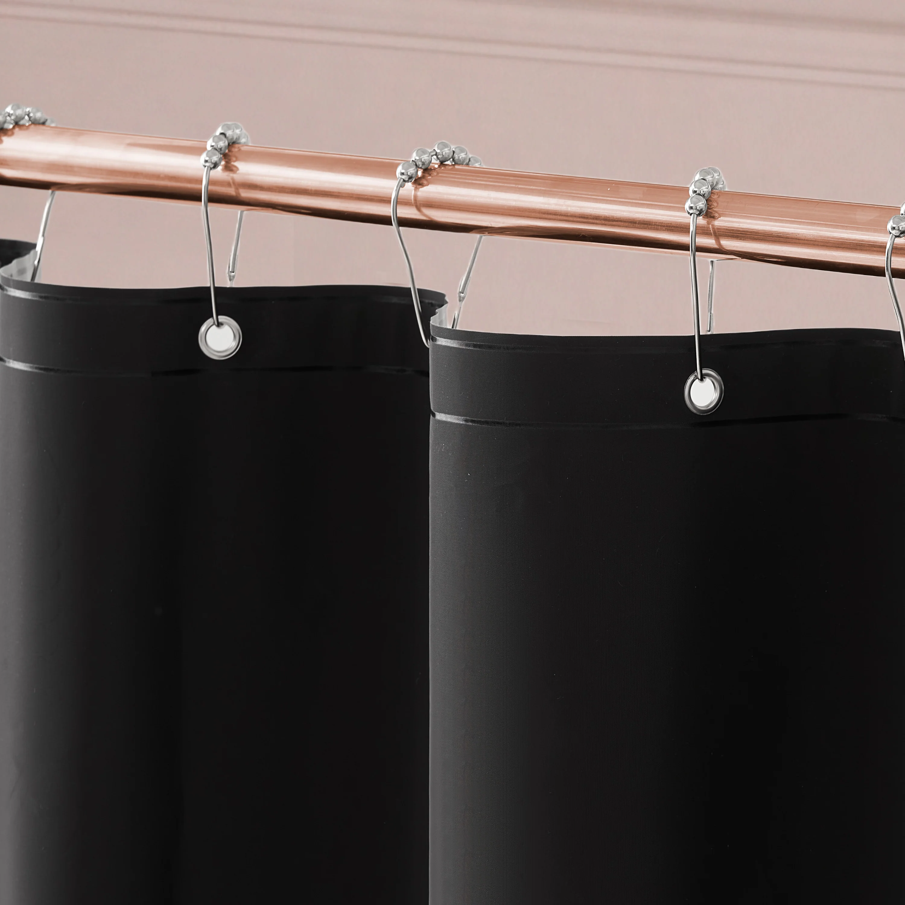Sweet Bow Shower Curtain with PEVA Liner and Hooks 14-Piece Set - Image 4