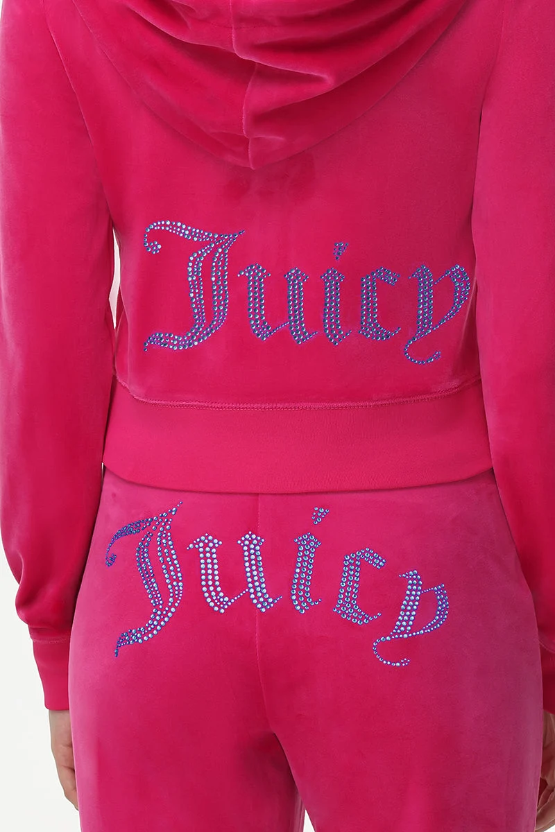 Technicolor Customizable Big Bling Velour Hoodie - Image 4