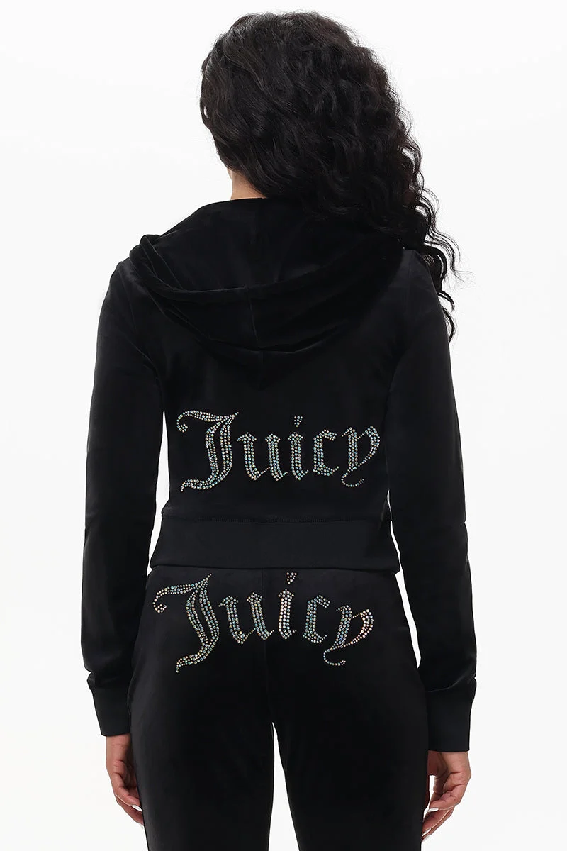 Technicolor Customizable Big Bling Velour Hoodie - Image 7