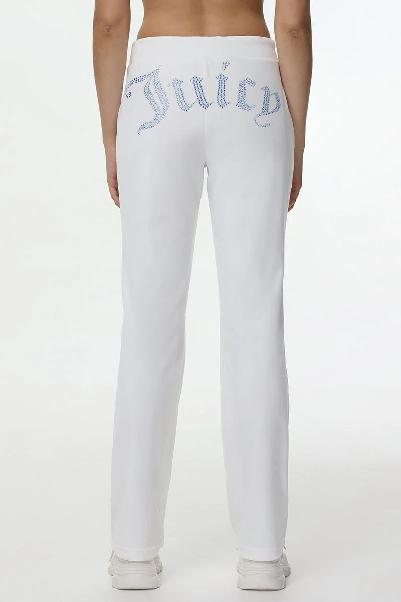 Technicolor Customizable Big Bling Velour Track Pants