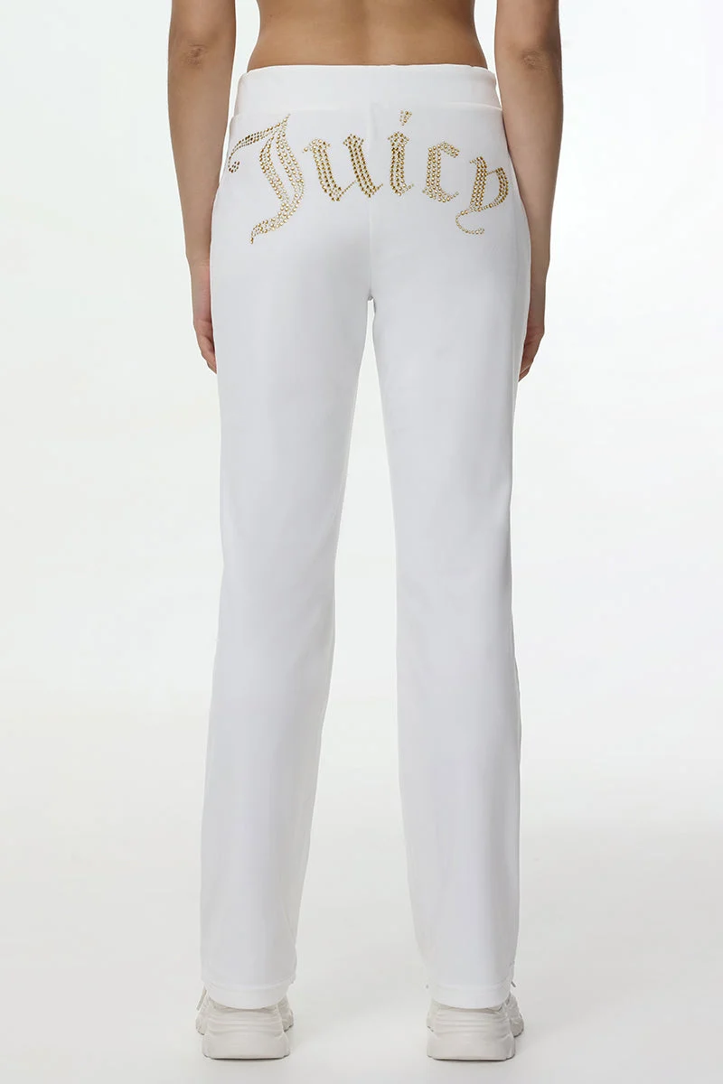 Technicolor Customizable Big Bling Velour Track Pants - Image 3
