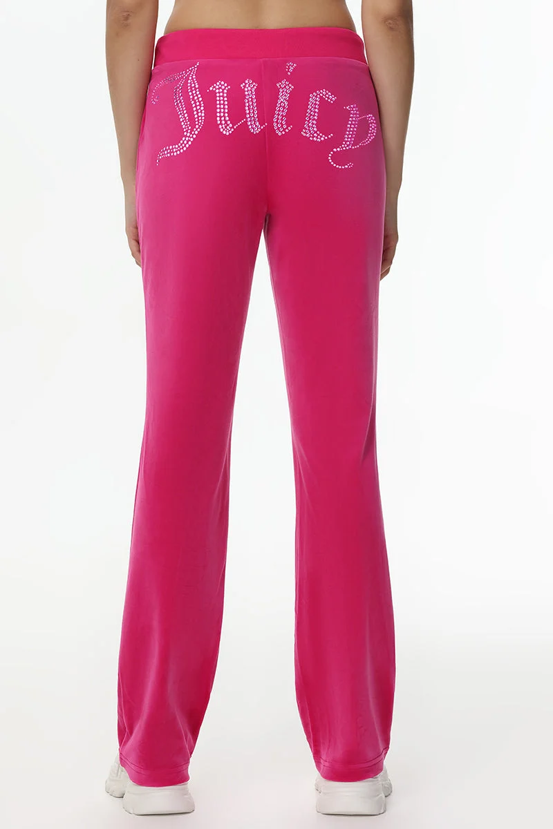 Technicolor Customizable Big Bling Velour Track Pants - Image 6